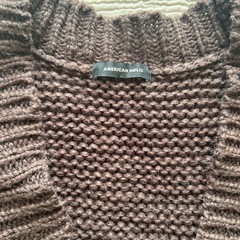 アメリカンホリック　ざっくりニットカーディガン　茶色の画像