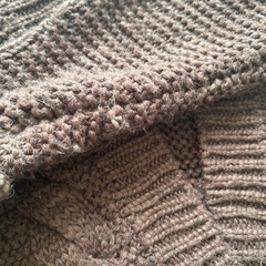 アメリカンホリック　ざっくりニットカーディガン　茶色の画像