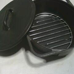 南部鉄の鍋「焼き芋や肉調理に最適」の画像