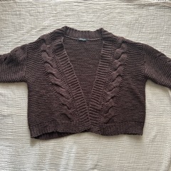 アメリカンホリック　ざっくりニットカーディガン　茶色の画像