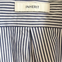 インヘリット ストライプシャツ　メンズLの画像