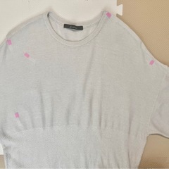 ジョンブル　半袖ニットTシャツ　メンズMの画像