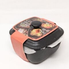 未使用 パール金属 スモール キャセロール ブラック 正方形 オーブンウェア L-1914の画像