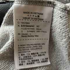 Nike ナイキ DRY FIT グレー フルジッパーパーカー Lサイズの画像