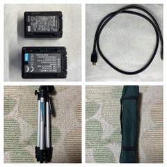 Panasonic ハンディビデオカメラ　HC-V360M 三脚、付属多数の画像