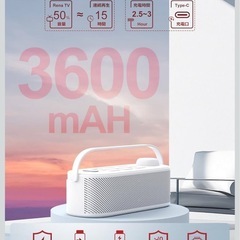 新品未使用　【クリーム色】Youon Proお手元スピーカー　テレビスピーカー　スピーカーの画像