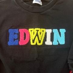 EDWIN カラフル刺繍ロゴトレーナー 100cmの画像