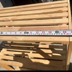 木製2段 棚ラックの画像