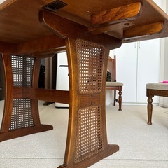 カントリーハウス　バタフライ式ダイニングテーブルの画像