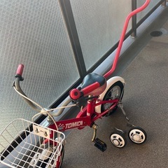 子供自転車 12インチ トミカ赤　の画像