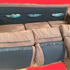 3人掛け合皮ソファーの画像