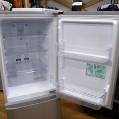 ①2ドア冷蔵庫 146L 2017年製 三菱 シルバー MR-P15A-S 100Lクラス ミツビシ 家電 札幌市 厚別の画像