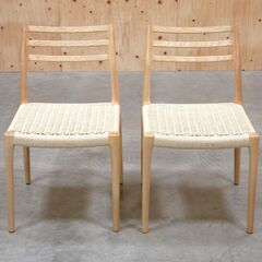 ≪yt2099≫ [2脚セット] モデルルーム展示品 東谷 form ダイニングチェア ALNE/アルネ F7-134NA ① ペーパーコード/ナチュラル/おしゃれ 71030-07の画像