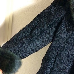 Persian Astrakhan Coat with Fox Fur Collar & Cuffの画像