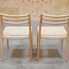 ≪yt2099≫ [2脚セット] モデルルーム展示品 東谷 form ダイニングチェア ALNE/アルネ F7-134NA ① ペーパーコード/ナチュラル/おしゃれ 71030-07の画像