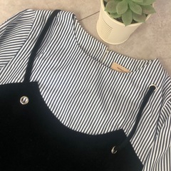 ストライブとベルベット風ビスチェがお洒落の画像