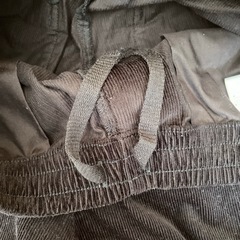 【男女兼用】　ユニクロ　コーデュロイ　黒　S イージーアンクルパンツの画像