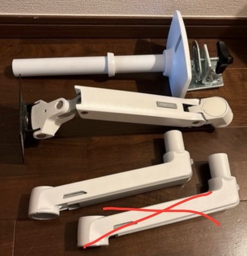 エルゴトロン LX モニターアーム ホワイト　ロングポール