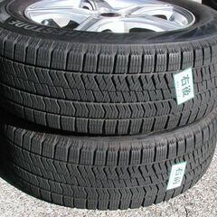 １７インチ・アルファード・ヴェルファイア・スタッドレスタイヤ+アルミホイール・中古4本セット225/60R17 中古セット（21年バリ山）の画像
