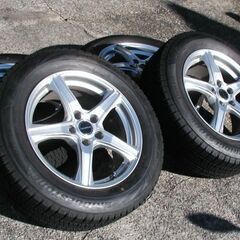 １７インチ・アルファード・ヴェルファイア・スタッドレスタイヤ+アルミホイール・中古4本セット225/60R17 中古セット（21年バリ山）の画像