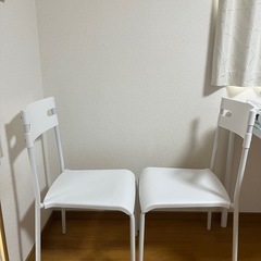 プラスチック椅子2個の画像