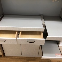 【ドリーム川西店限定】☆ジモティー見たよ割引☆ 3枚ガラス扉オープンボード GRY ▲使用感あり クリーニング済み 【2125620000002259】の画像