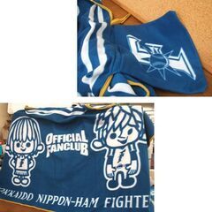 北海道 日本ハム ファイターズ　ブランケット・着る毛布（ポンチョ） 5点セット 旧ロゴデザイン 公式グッズ 観戦 応援 プロ野球　防寒　☆ PayPay(ペイペイ)決済可能 ☆ 札幌市 豊平区 平岸 平岸店の画像