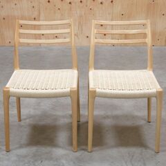 ≪yt2100≫ [2脚セット] モデルルーム展示品 東谷 form ダイニングチェア ALNE/アルネ F7-134NA ② ペーパーコード/ナチュラル/おしゃれ 71030-08の画像