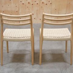 ≪yt2100≫ [2脚セット] モデルルーム展示品 東谷 form ダイニングチェア ALNE/アルネ F7-134NA ② ペーパーコード/ナチュラル/おしゃれ 71030-08の画像