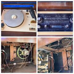 ラジオ付きレコードプレイヤー　昭和レトロの画像