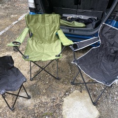 キャンプ用チェア 3脚セット（中古）の画像