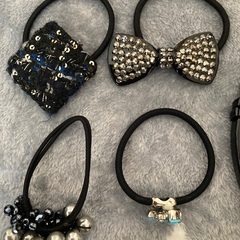 ヘアクリップ　ヘアコーム　ヘアピン　ヘアゴム　バナナクリップ　9点セット　まとめ売りの画像