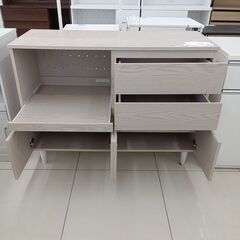 ★リユースのサカイ日立店★HJ8252  レンジ台 ライトベージュ H90×D46.5×W120 クリーニング済み の画像