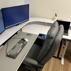 L字パソコンデスクの画像
