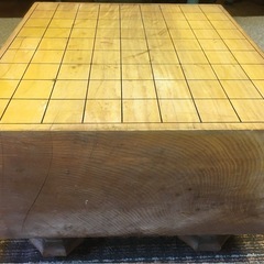 ◆本榧 将棋盤 無垢一枚板 脚付き 臍付き◇の画像
