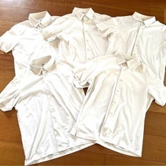 UNIQLO （ユニクロ） エアリズム ポロシャツ ホワイト Mサイズ 5枚セットの画像
