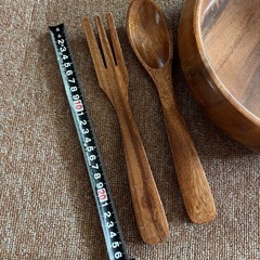 木製カトラリー　サラダボールの画像