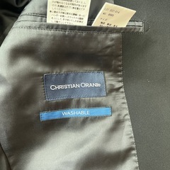 ブラック メンズスーツ ウオッシャブルの画像