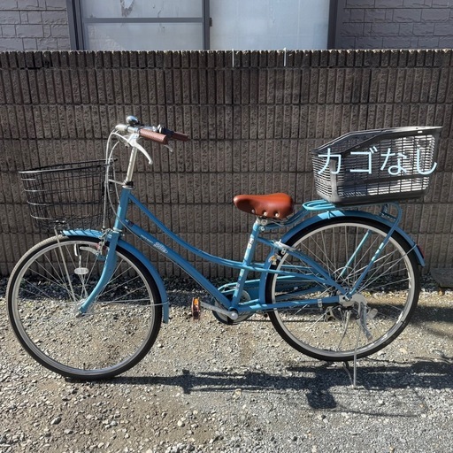 [終了]自転車　6段ギア　オートライト　※後ろカゴなし