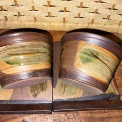 ⑧やちむん、コップ＆コースター２客セット　新品未使用の画像