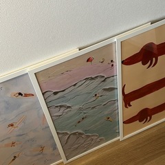 IKEA 額縁 3枚セット (アートプリント付き)の画像