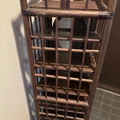 ラタン　籐　靴箱の画像