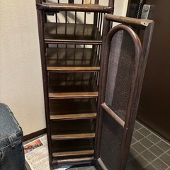 ラタン　籐　靴箱の画像