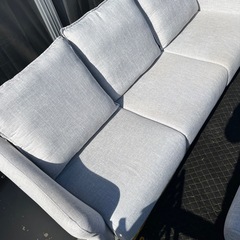 3人掛けソファ＋オットマン　中古の画像