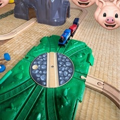 木のおもちゃ　電車
の画像