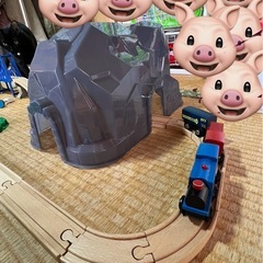 木のおもちゃ　電車
の画像