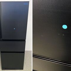 2025年製 東芝 3ドア冷凍冷蔵庫 VEGETA 326L 自動製氷 カップル 2人暮らし GR-W33SC(KZ) マットチャコール 中古家電 店頭引取歓迎 R10202の画像