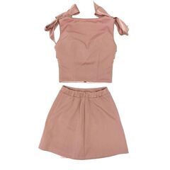 【JEWELS / ジュエルズ】ショルダーリボンギャザーセットアップドレス キャバドレスの画像