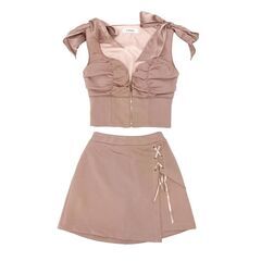 【JEWELS / ジュエルズ】ショルダーリボンギャザーセットアップドレス キャバドレスの画像