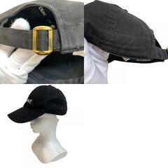 セリーヌ CELINE キャップ ロゴ ベースボール キャップ M 帽子 2AUA1242N ブラックの画像